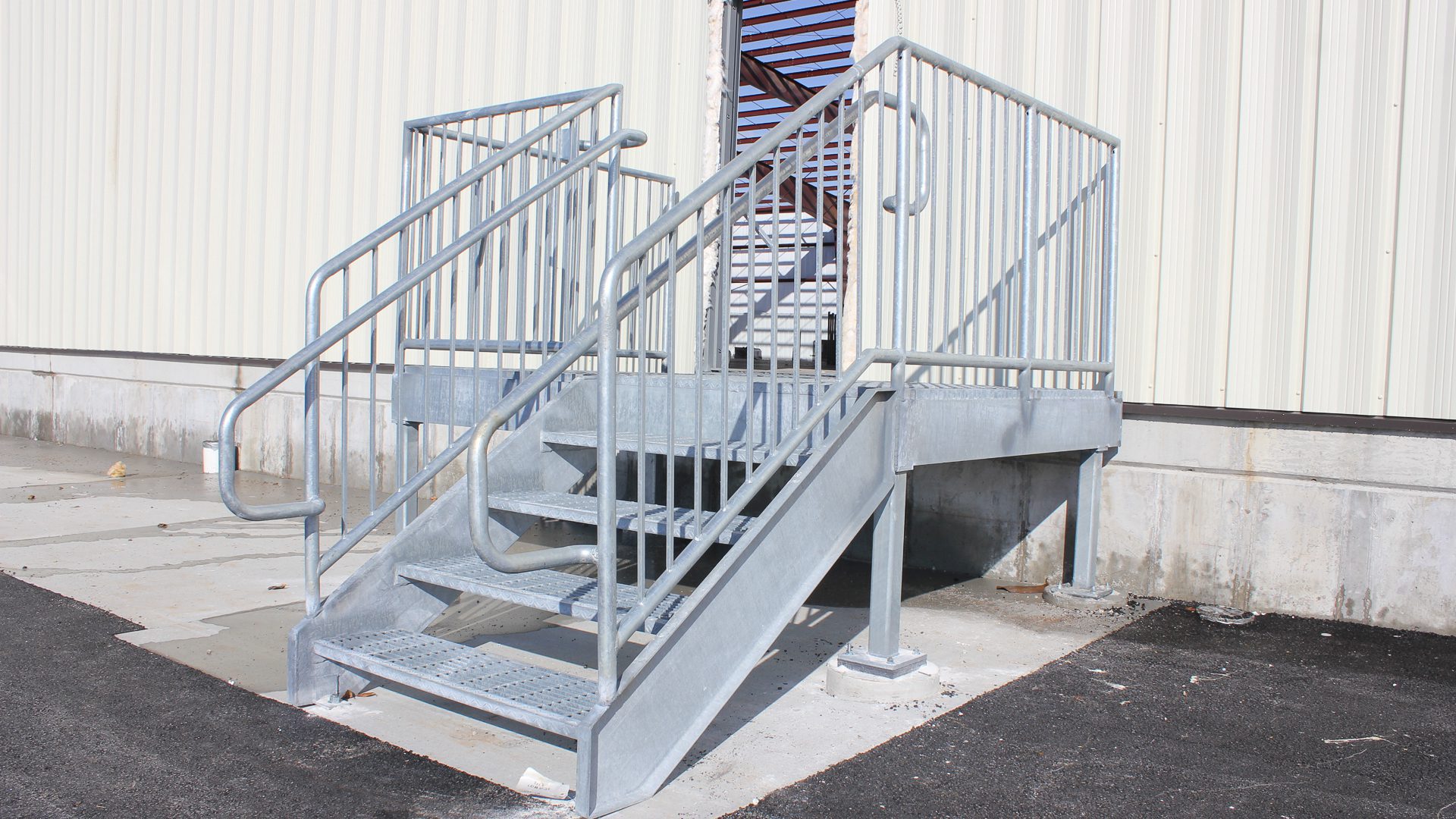 structural steel stairs and railing